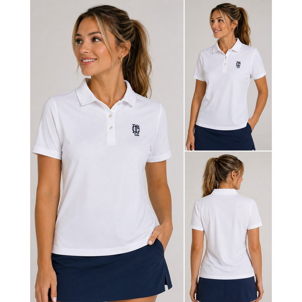 BOAST White Performance Polo Shirt Women's Medium M Short Sleeve Golf Tennis